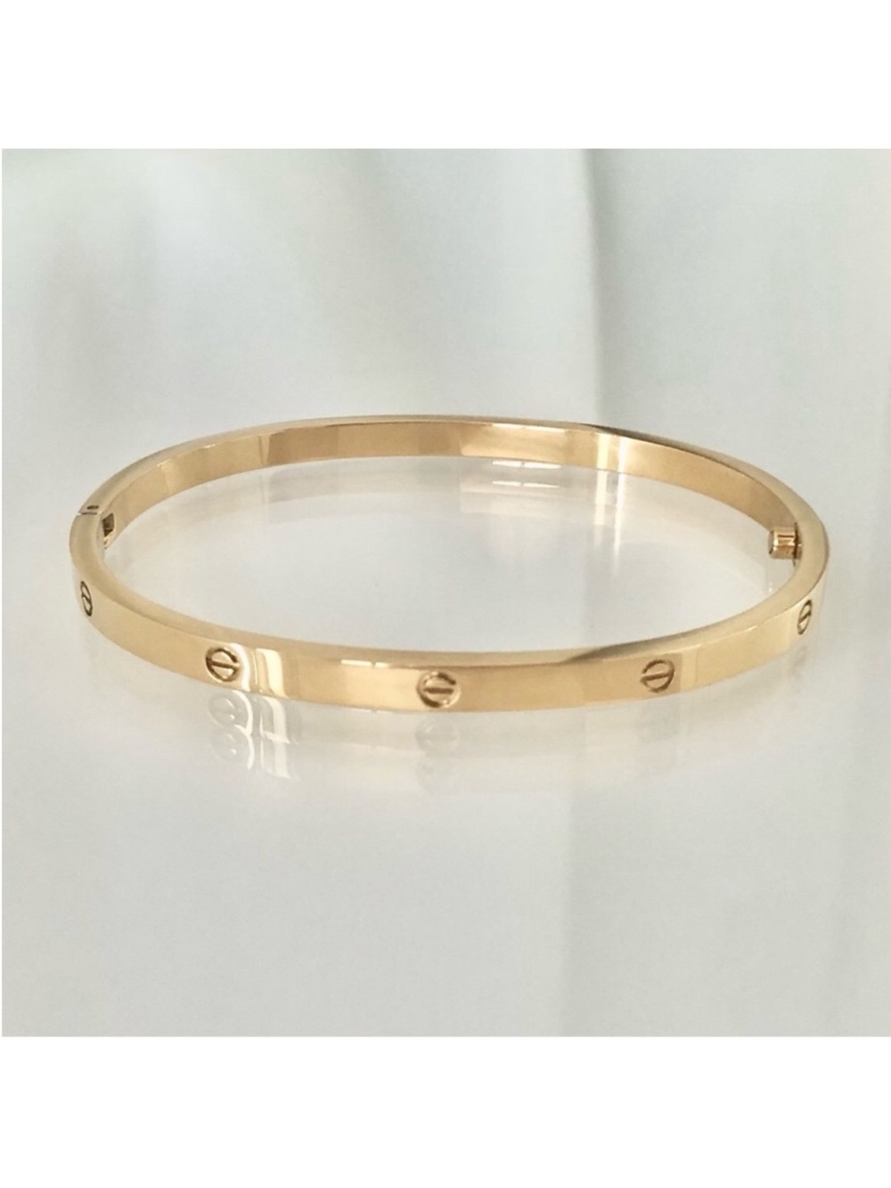 Generic Thin Gold Screw Cuff Bangle Bracelet with Screwdriver - Picture 5 of 10